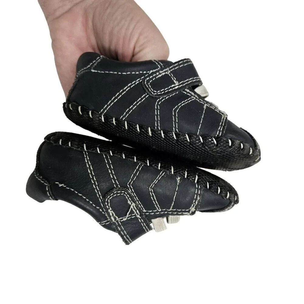 Pediped Barefoot Shoes  Infant Baby Soft‎ Sole Size 6-12 Navy Blue